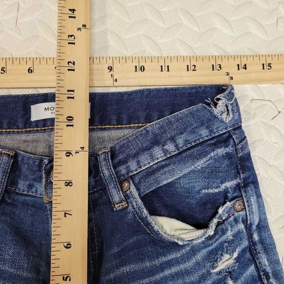 Moussy Vintage Jeans Womens Size 26 Distressed Mid Rise Cropped Skinny - Picture 14 of 15